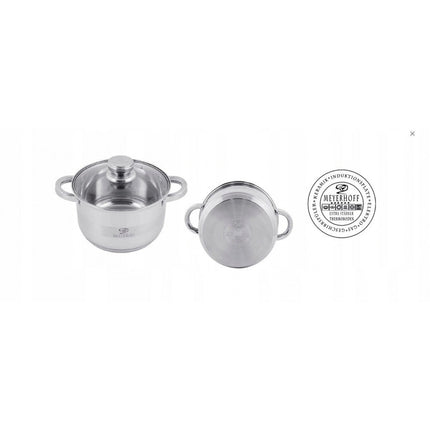 Meyerhoff Kookpan Ø 24 cm – 5 L – Met Glazen Deksel & Maatverdeling – Voor Inductie & Alle Warmtebronnen – RVS – MH‑12149