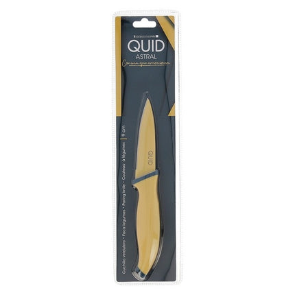 Quid Astral keukenmes 9 cm RVS geel/blauw