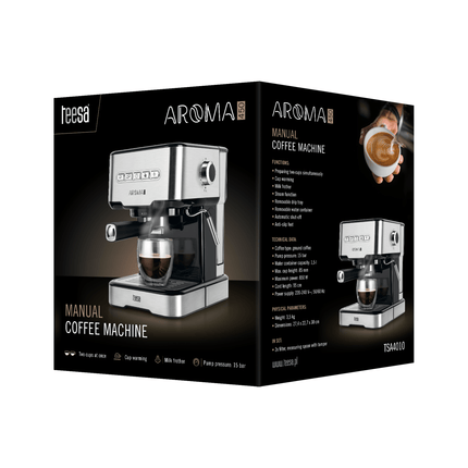 Teesa Espressomachine AROMA 450 met melkopschuimer 850W TSA4010