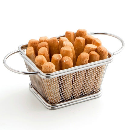 Quid mandje voor aperitieven 9 x 10 cm RVS