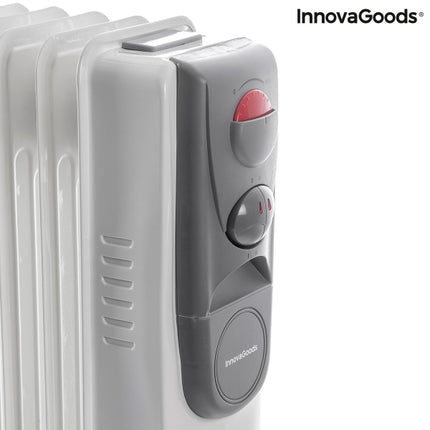Innovagoods Oileven elektrische olieradiator kachel met thermostaat 3 standen 11 kamers 2500W tot 28m2 wit