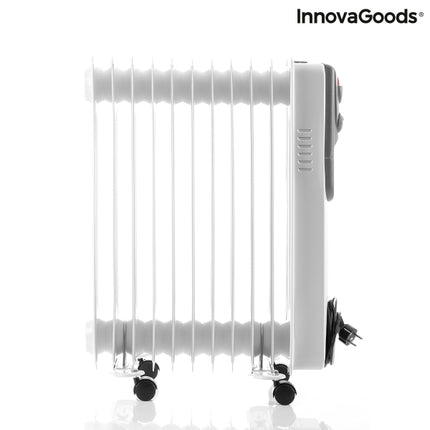 Innovagoods Oileven elektrische olieradiator kachel met thermostaat 3 standen 11 kamers 2500W tot 28m2 wit