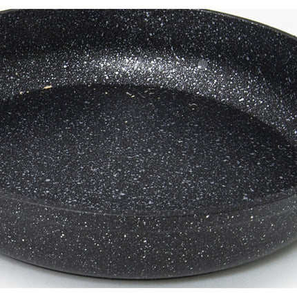Korkmaz Ornella Koekenpan 28 cm – Aluminium Pan 3L Met Afneembaar Handvat – 5-Laags Antiaanbaklaag – Marmerlook – Voor Inductie en Alle Warmtebronnen