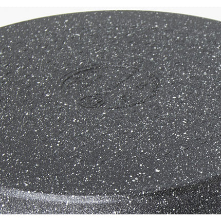 Korkmaz Ornella Koekenpan 24 cm – Aluminium Pan Met Afneembaar Handvat – 5-Laags Antiaanbaklaag – Marmerlook – Voor Inductie en Alle Warmtebronnen