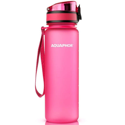 Aquaphor City Waterfles met Filter 500ml – Roze – BPA-vrij Tritan™ – Automatische Klep – Herbruikbare Drinkfles