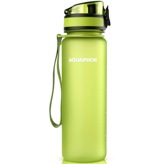 Aquaphor City Waterfles met Filter 500ml – Groen – BPA-vrij Tritan™ – Automatische Klep – Herbruikbare Drinkfles