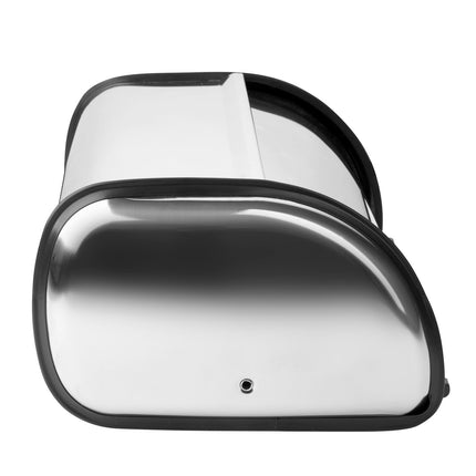 Florina Lili zilveren broodtrommel met rolklep klein formaat 35 x 23 x 14.5 cm RVS