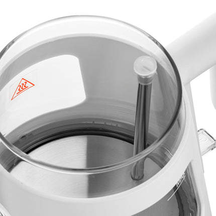 Botti Vivien glazen waterkoker – 0,9 L – 1000 W – Wit – Professional Series – Stijlvol design & veiligheid