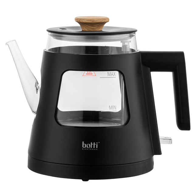 Botti Vivien glazen waterkoker – 0,9 L – 1000 W – Zwart – Professional Series – Modern & veilig