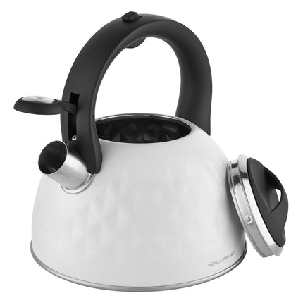 Florina Diamante High Quality fluitketel RVS mat wit 2.5 Liter - ook geschikt voor inductie