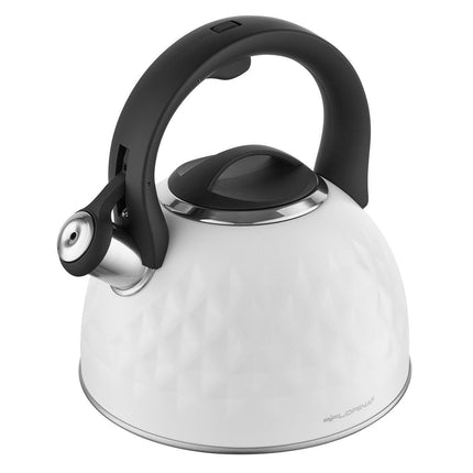 Florina Diamante High Quality fluitketel RVS mat wit 2.5 Liter - ook geschikt voor inductie