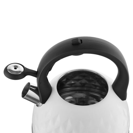 Florina Diamante High Quality fluitketel RVS mat wit 2.5 Liter - ook geschikt voor inductie