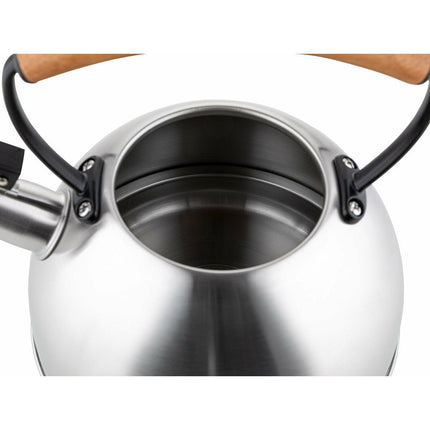 Florina Natura Line fluitketel geborsteld RVS zilver 2.3 Liter - ook geschikt voor inductie