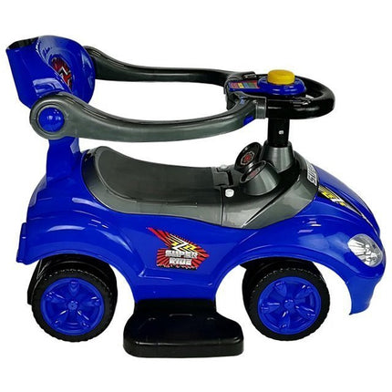 Mega Car 3 in 1 loopauto met duwstang - Groeit mee met je kind - Blauw