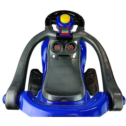 Mega Car 3 in 1 loopauto met duwstang - Groeit mee met je kind - Blauw