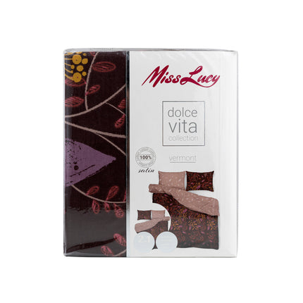 Dolce Vita Collection Vermont dekbedovertrek 200 × 220 cm – Satijnkatoen – Inclusief 2 kussenslopen – Oeko-Tex