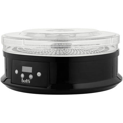 Botti Electronic Stella voedseldroger – Dehydrator – 5 trays – 1 tot 48 uur – 40-70°C – 250W – Zwart/Transparant