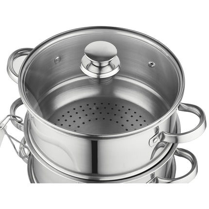 Florina professionele 6-delige sapcentrifuge pan/ juicer en stoompan voor op het fornuis 5L RVS