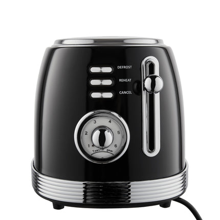 Botti Royal Line 3-in-1 broodrooster – 850W – Zwart – Toasten, verwarmen & ontdooien – 6 standen – Klassiek design