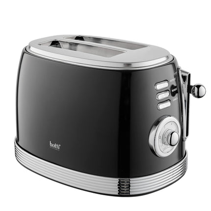 Botti Royal Line 3-in-1 broodrooster – 850W – Zwart – Toasten, verwarmen & ontdooien – 6 standen – Klassiek design