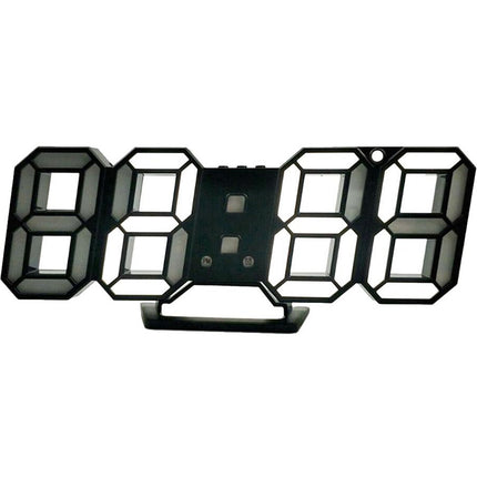 Digitale wekker klok en moderne tafel lamp witte LED's