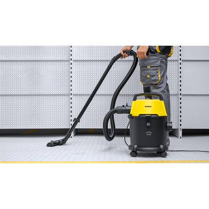 Rebel Wet & Dry Industriële Nat en Droog Stofzuiger - Bouwstofzuiger 15L 1400W - Krachtige Multifunctionele Zuiger