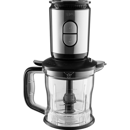 Botti Flavio 2-in-1 Blender en Hakmolen – 500W – Smoothie Maker & Hakmachine – Compacte Keukenmachine – Zwart/Zilver