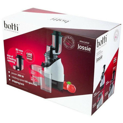 Botti jossie slowjuicer 200W 600ml wit / zwart