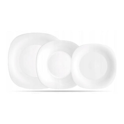 Bormioli Rocco Parma Serviesset 18-delig – Opaal Glas Wit – Vaatwasser- & Magnetronbestendig – Italiaans Design