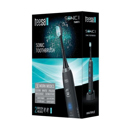 Teesa Elektrische (sonische) tandenborstel SONIC BLACK 5 standen TSA8015