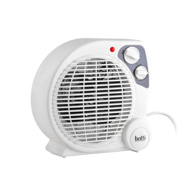 Botti Caldo ventilatorkachel 2000W – 3 standen – Thermostaat – Wit – Compacte elektrische kachel met beveiliging
