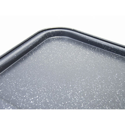 Meyerhoff Rechthoekige Springvorm 35 cm – Taart- en Bakvorm met Opstaande Rand – Non-Stick – Antraciet Marmer – Voor Cake, Quiche & Ovenschotel – Ovenbestendig