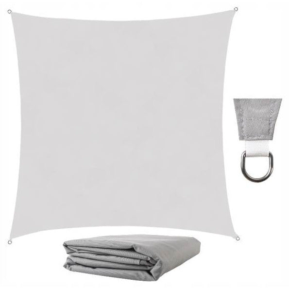 Malatec waterproof schaduwdoek grijs UV bestendig  3.6 x 3.6 m