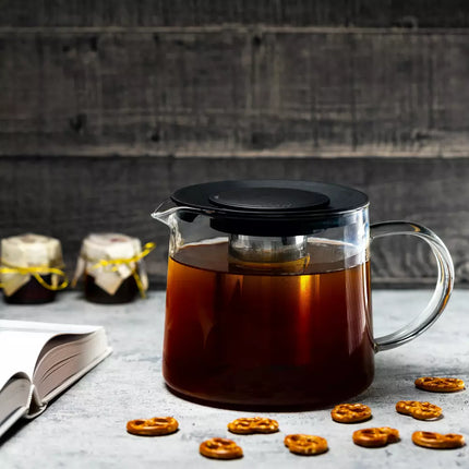Kinghoff KH-4845 glazen theekan met infuser om zelf kruidenthee te maken 1.5L