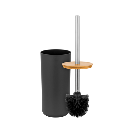 Teesa 6-delige badkamer accessoires set zwart/bamboo TSA0400-B